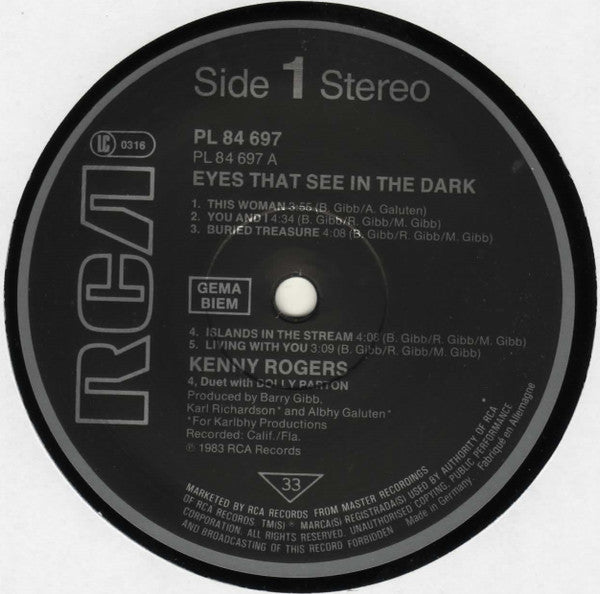 Kenny Rogers - Eyes That See In The Dark (LP Tweedehands) - Discords.nl