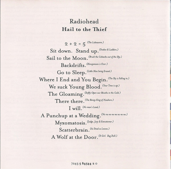Radiohead - Hail To The Thief (CD Tweedehands) - Discords.nl