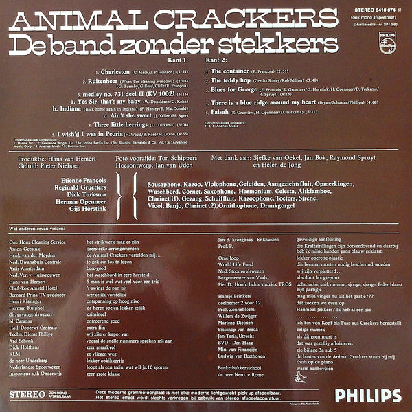 Animal Crackers (3) - De Band Zonder Stekkers (LP Tweedehands) - Discords.nl