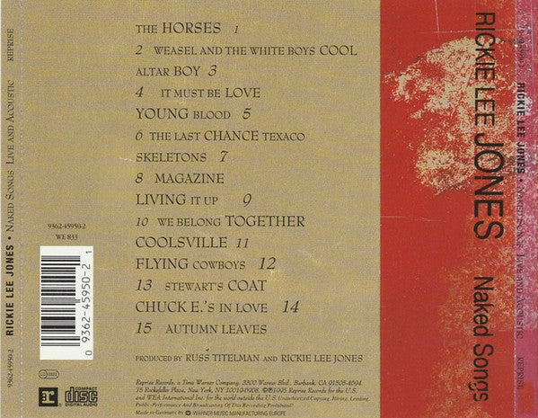 Rickie Lee Jones - Naked Songs (CD Tweedehands) - Discords.nl