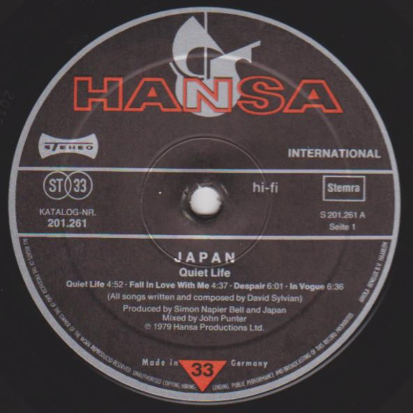 Japan - Quiet Life (LP Tweedehands) - Discords.nl
