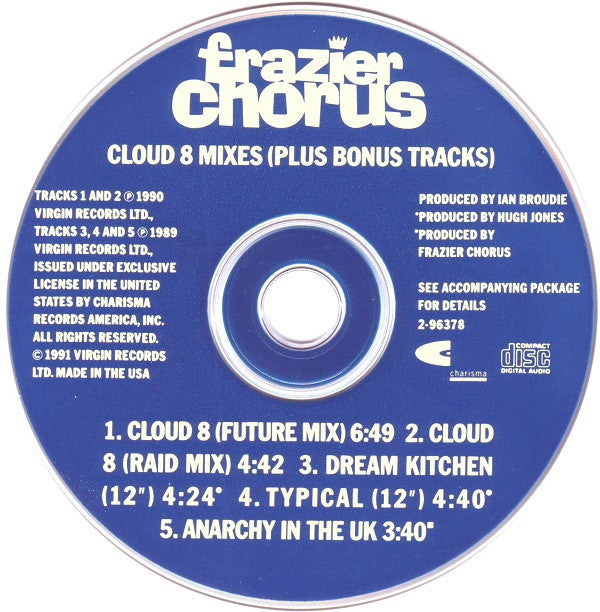 Frazier Chorus - Cloud 8 Mixes (Plus Bonus Tracks) (CD Tweedehands) - Discords.nl