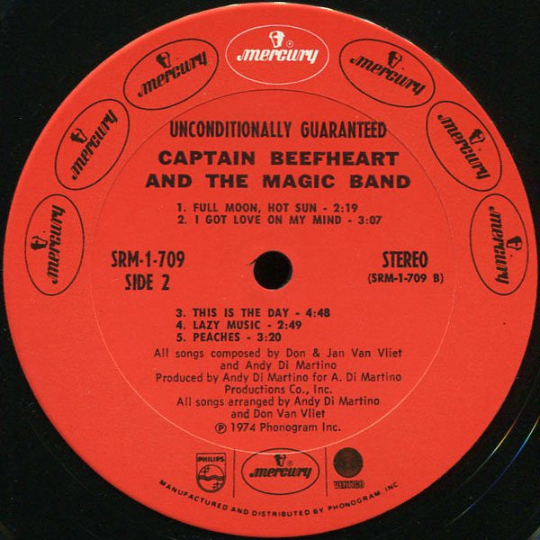 Captain Beefheart And Magic Band, The - Unconditionally Guaranteed (LP Tweedehands) - Discords.nl