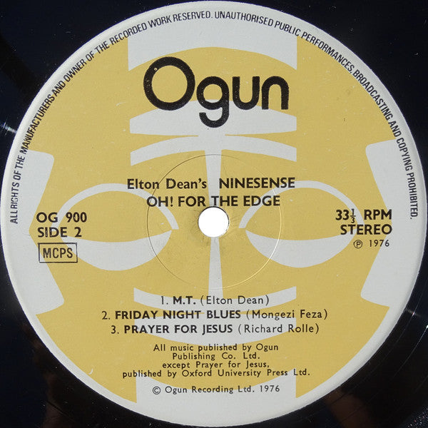 Elton Dean's Ninesense - Oh! For The Edge (LP Tweedehands) - Discords.nl
