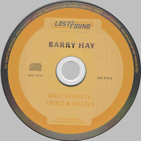 Barry Hay - Only Parrots, Frogs And Angels (CD) - Discords.nl