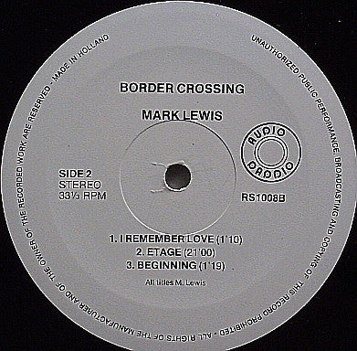 Mark Lewis (9) - Border Crossing (LP Tweedehands) - Discords.nl