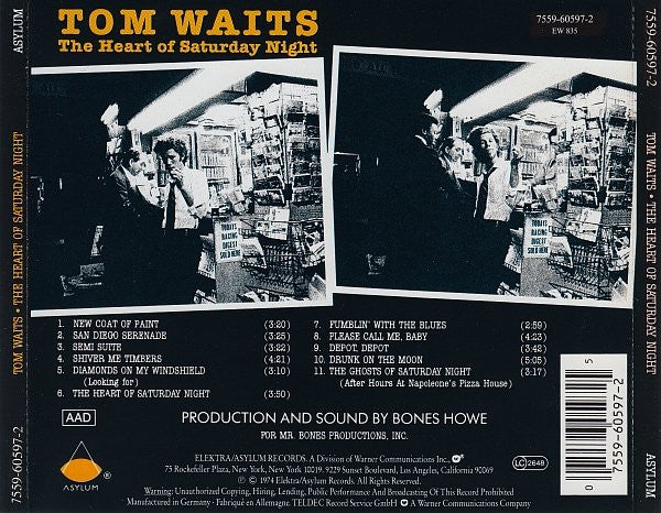 Tom Waits - The Heart Of Saturday Night (CD Tweedehands) - Discords.nl