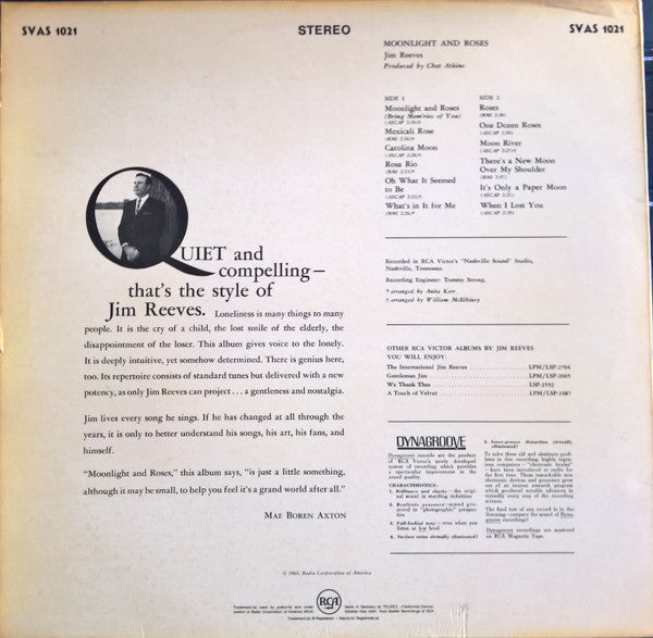 Jim Reeves - Moonlight And Roses (LP Tweedehands) - Discords.nl
