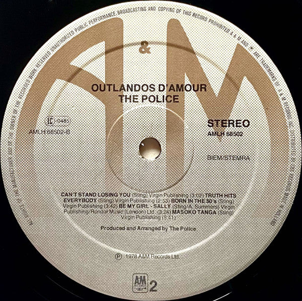 Police, The - Outlandos D'Amour (LP Tweedehands) - Discords.nl
