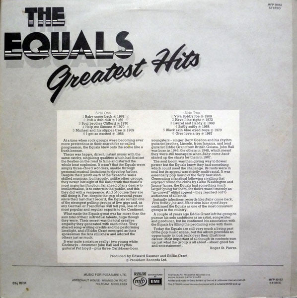 Equals, The - The Equals Greatest Hits (LP Tweedehands) - Discords.nl