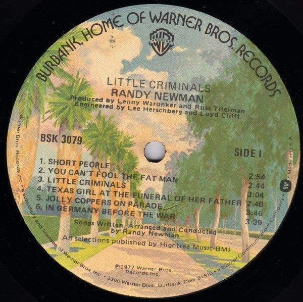 Randy Newman - Little Criminals (LP Tweedehands) - Discords.nl