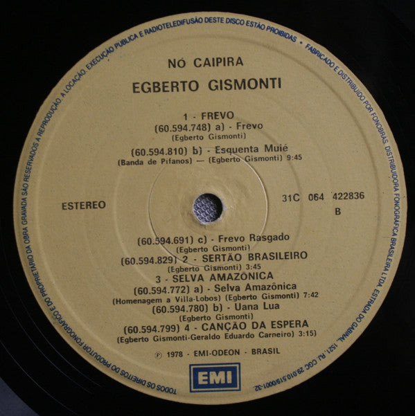 Egberto Gismonti - Nó Caipira (LP Tweedehands) - Discords.nl