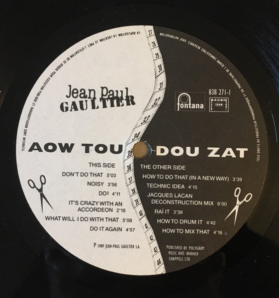 Jean Paul Gaultier - Aow Tou Dou Zat (LP Tweedehands)