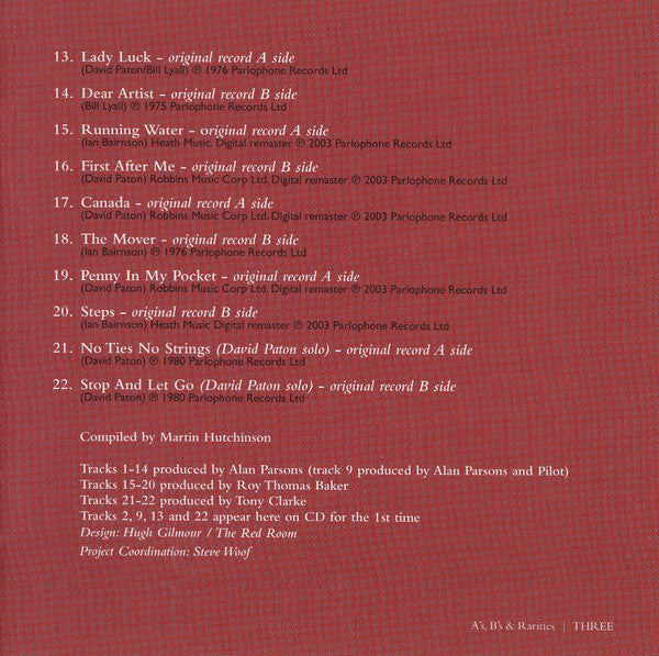 Pilot - A's, B's & Rarities (CD) - Discords.nl
