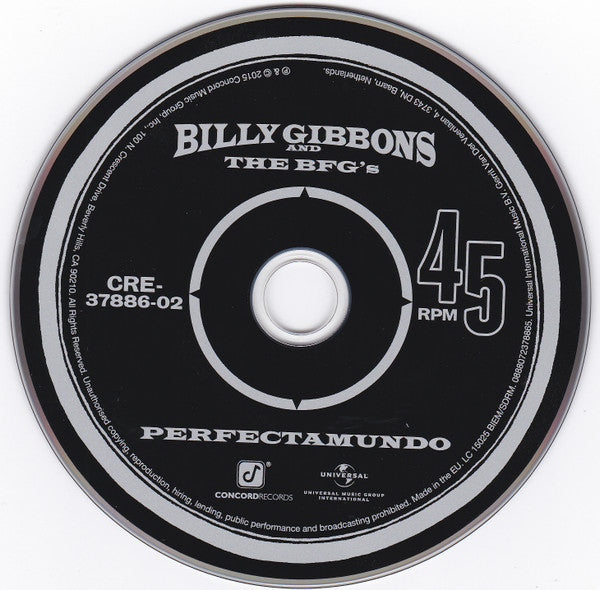 Billy Gibbons and The BFG's - Perfectamundo (CD)