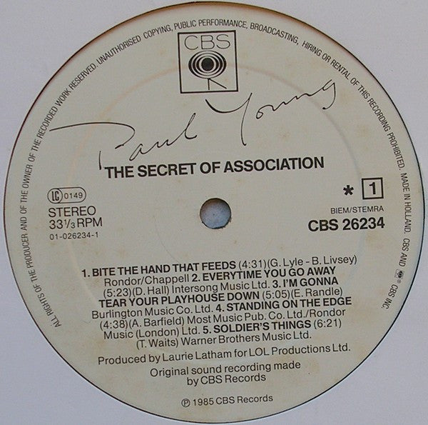 Paul Young - The Secret Of Association (LP Tweedehands)