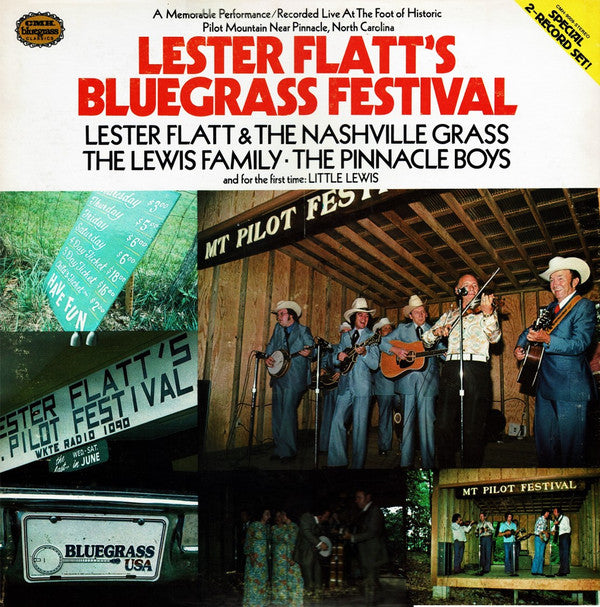 Lester Flatt & Nashville Grass, The, Lewis Family, The • Pinnacle Boys, The And For The First Time: Lewis Phillips - Lester Flatt's Bluegrass Festival (LP Tweedehands) - Discords.nl