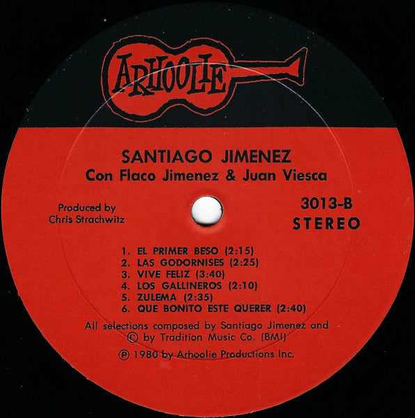 Santiago Jiménez Con Flaco Jimenez Y Juan Viesca - Santiago Jimenez Con Flaco Jimenez Y Juan Viesca (LP Tweedehands)