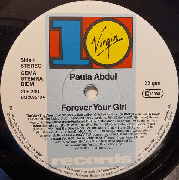 Paula Abdul - Forever Your Girl (LP Tweedehands)