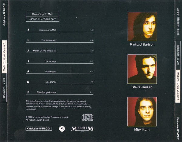 Jansen/Barbieri/Karn - Beginning To Melt: Medium Series Volume 1 (CD Tweedehands) - Discords.nl