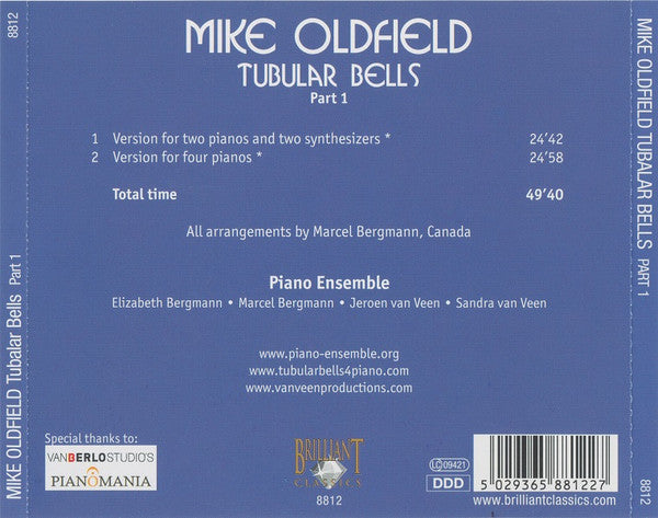 Mike Oldfield, Piano Ensemble - Tubular Bells (Part 1) (CD)