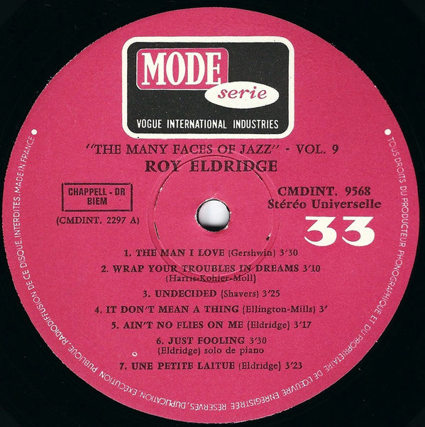 Roy Eldridge - The Many Faces Of Jazz Vol. 9 (LP Tweedehands)