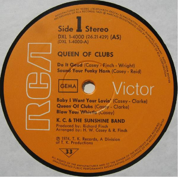 KC & The Sunshine Band - Queen Of Clubs (LP Tweedehands)