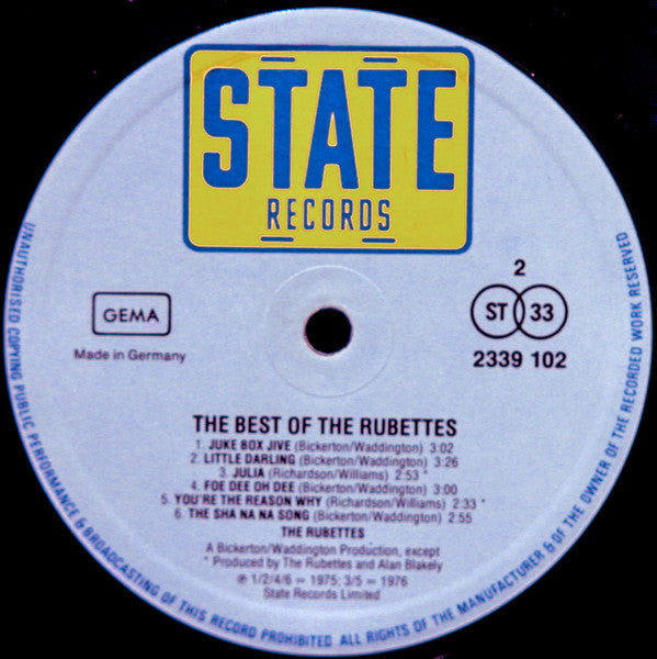 Rubettes, The - The Best Of The Rubettes (LP Tweedehands)