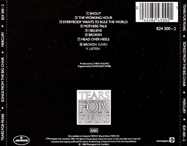 Tears For Fears - Songs From The Big Chair (CD Tweedehands)
