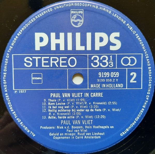 Paul van Vliet (2), Kwartet Rob van Kreeveld - In Carré (LP Tweedehands)