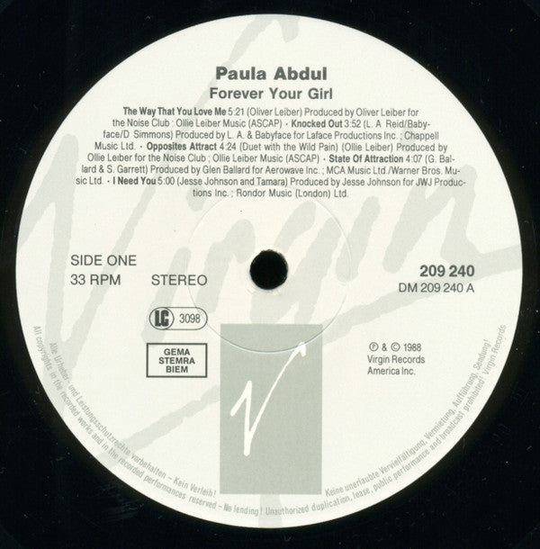 Paula Abdul - Forever Your Girl (LP Tweedehands)
