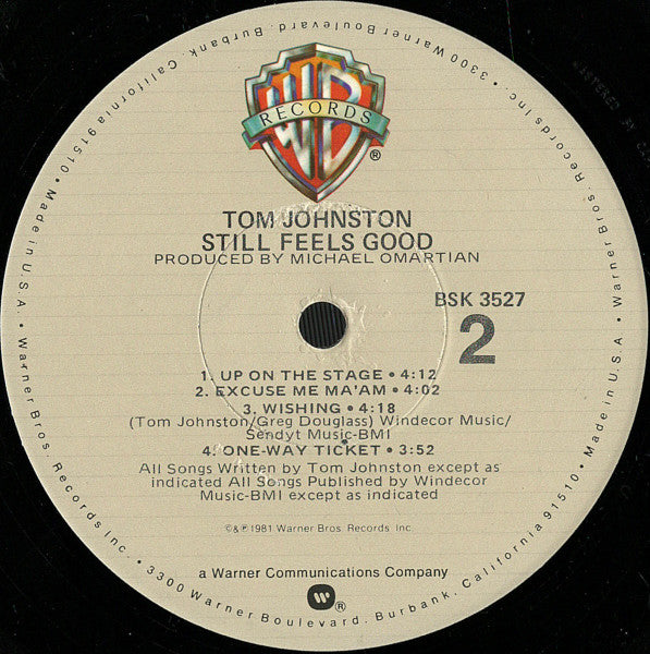 Tom Johnston - Still Feels Good (LP Tweedehands)