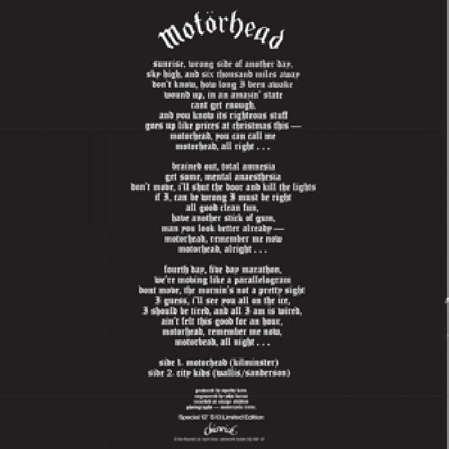 Motorhead - Motorhead / city kids (12-inch)