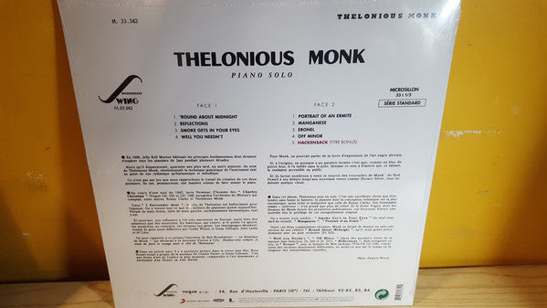 Thelonious Monk - Piano Solo  (LP) - Discords.nl