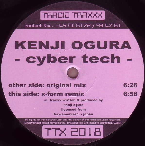 Kenji Ogura - Cyber Tech (12" Tweedehands)