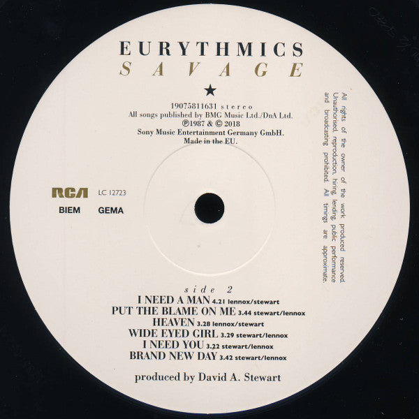 Eurythmics - Eurythmics - Savage  (LP) - Discords.nl