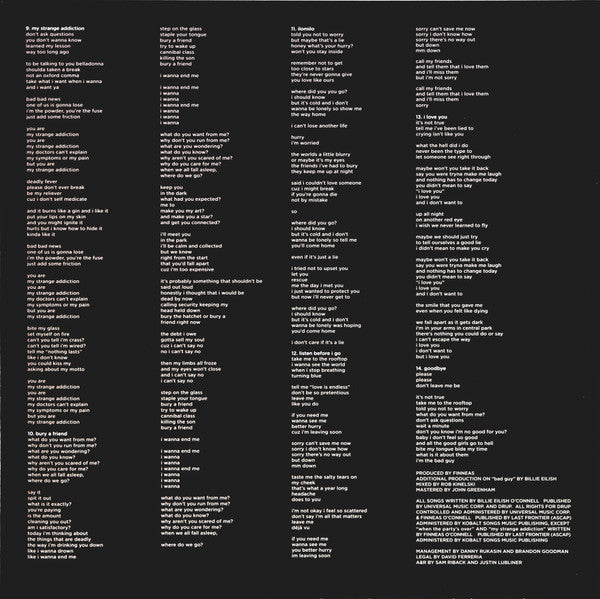 Billie Eilish - When We All Fall Asleep, Where Do We Go?  (LP)