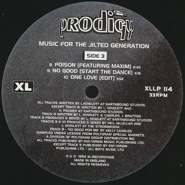 The Prodigy - The Prodigy - Music For The Jilted Generation  (LP) - Discords.nl
