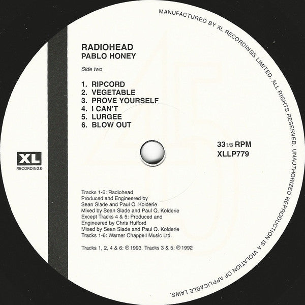Radiohead - Radiohead - Pablo Honey  (LP) - Discords.nl