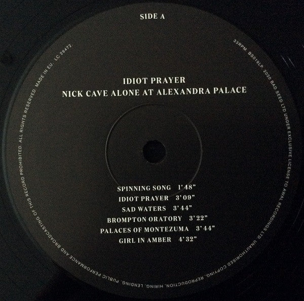 Nick Cave & The Bad Seeds - Idiot Prayer (Nick Cave Alone At Alexandra Palace)  (LP) - Discords.nl