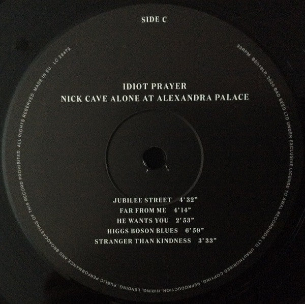 Nick Cave & The Bad Seeds - Idiot Prayer (Nick Cave Alone At Alexandra Palace)  (LP) - Discords.nl