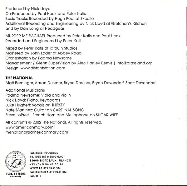 National, The - Sad Songs For Dirty Lovers (CD Tweedehands)