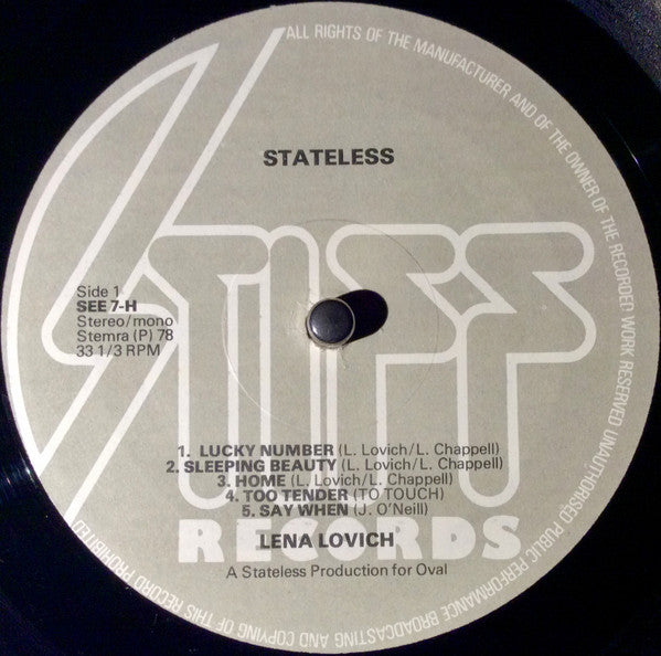 Lene Lovich - Stateless (LP Tweedehands)