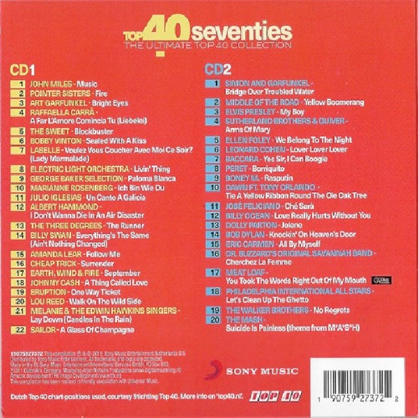 Various - Top 40 - seventies (CD) - Discords.nl