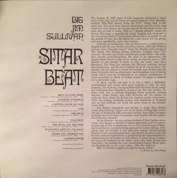 Big Jim Sullivan - Sitar Beat (LP Tweedehands)