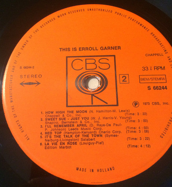 Erroll Garner - This Is Erroll Garner (LP Tweedehands)