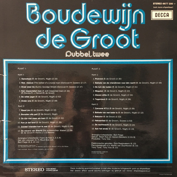 Boudewijn de Groot - Dubbel, Twee (LP Tweedehands)