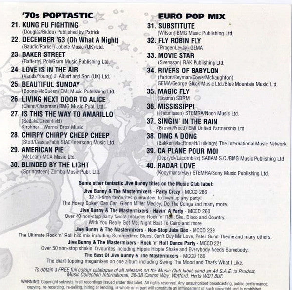 Jive Bunny And The Mastermixers - Pop Back In Time To The 70s (CD Tweedehands)