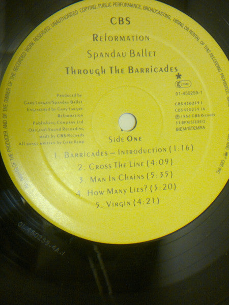 Spandau Ballet - Through The Barricades (LP Tweedehands) - Discords.nl