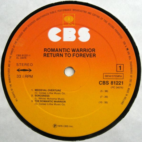 Return To Forever - Romantic Warrior (LP Tweedehands)